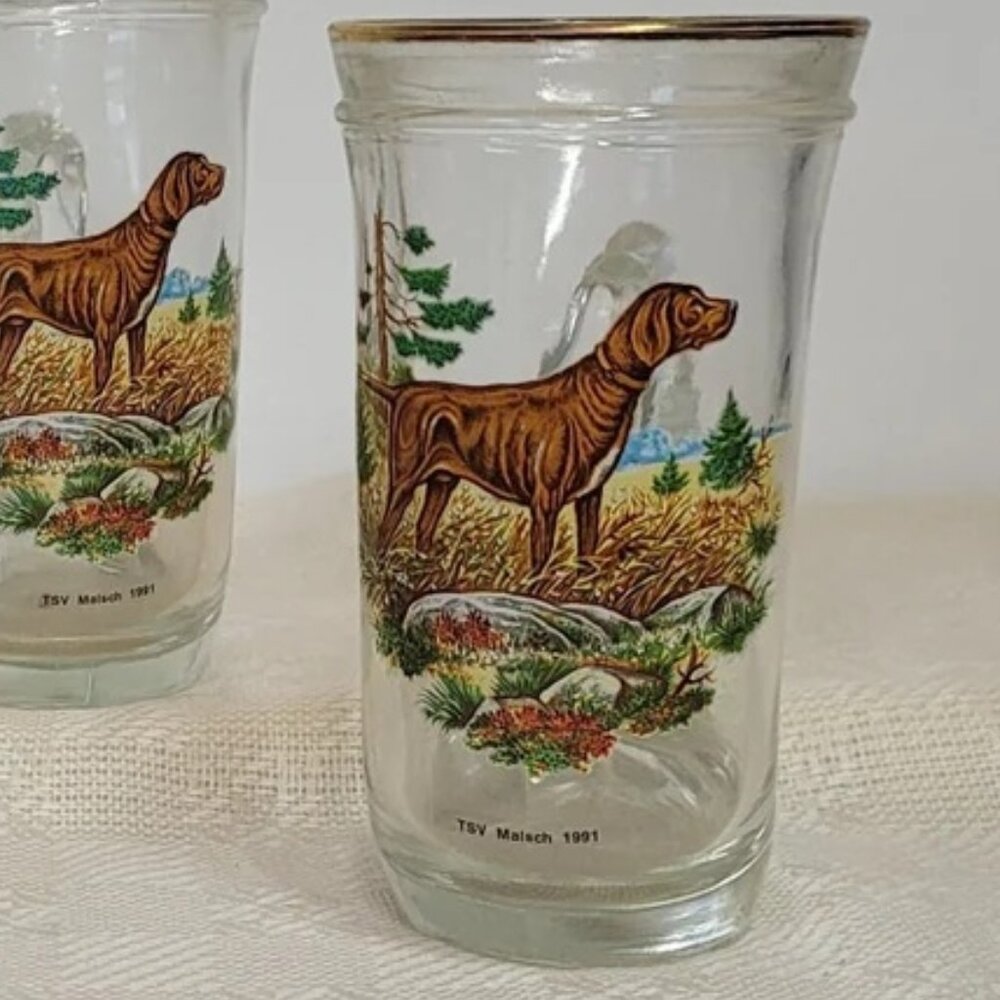 Vintage German Volksmarch‎ Horn Shaped Glass Beer Mug TSV Malsh 1991